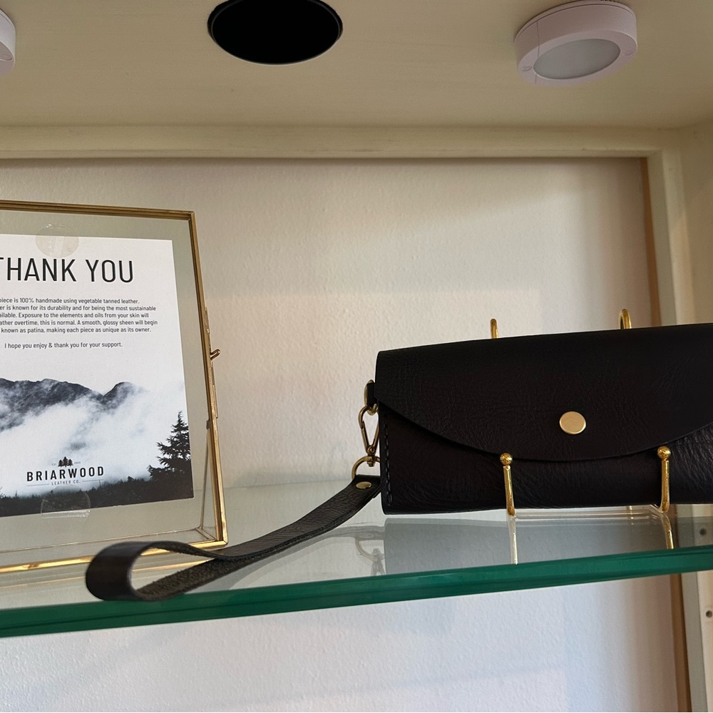 Black Leather Clutch